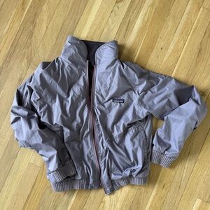 Women’s purple reversible Patagonia bomber jacket L
